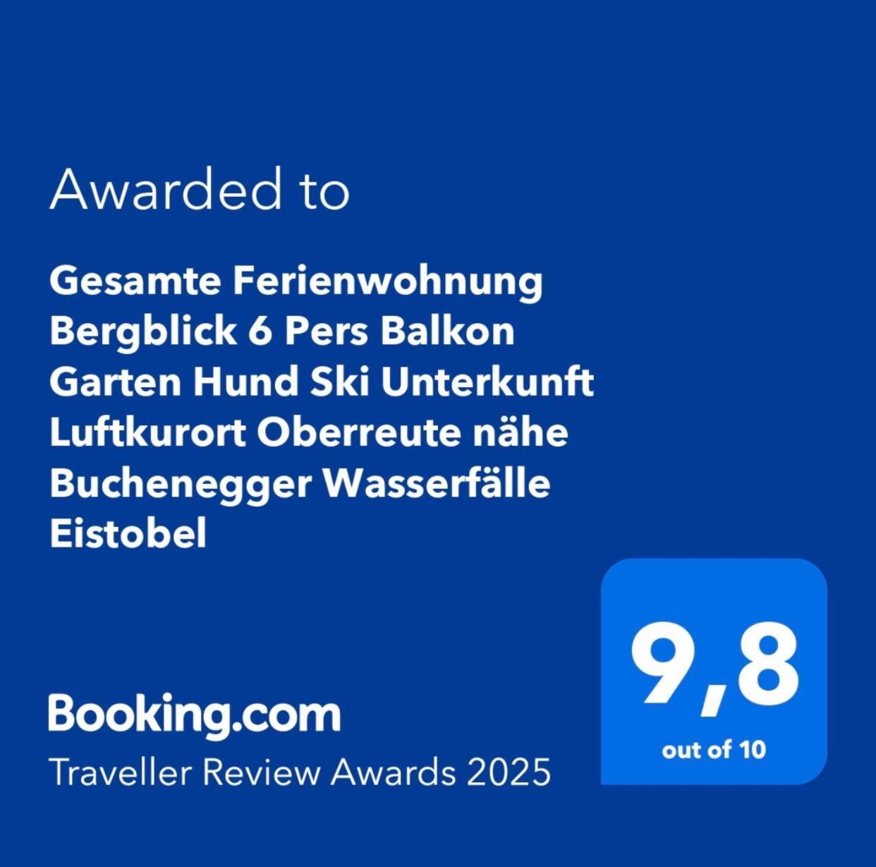 Lindners Hideaways - Bergnest Lodge - Bergblick Fewo 6 Pers Balkon Garten Hund Ski Unterkunft Luftkurort Oberreute Naehe Buchenegger Wasserfaelle Eistobel Bodensee Dış mekan fotoğraf